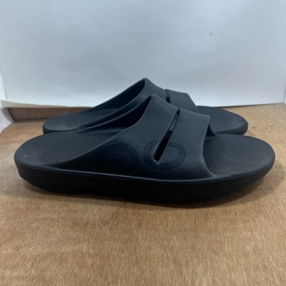 OOFOS OOriginal Recovery Slides Men Size 11 Black Sandals Slip On